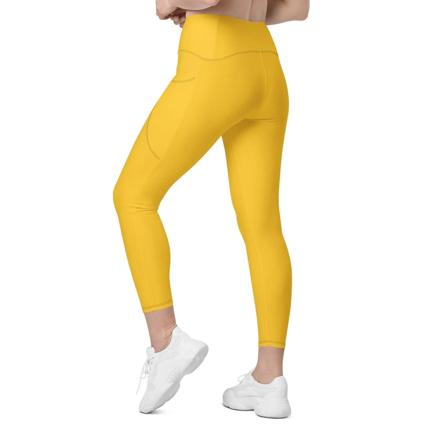 gelbe-damen-v-bund-leggings-mit-taschen-v-bund-leggings-jlr-design-4 - JLR Design