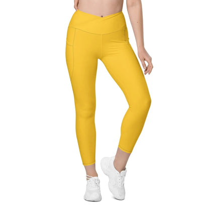 gelbe-damen-v-bund-leggings-mit-taschen-v-bund-leggings-jlr-design-5 - JLR Design