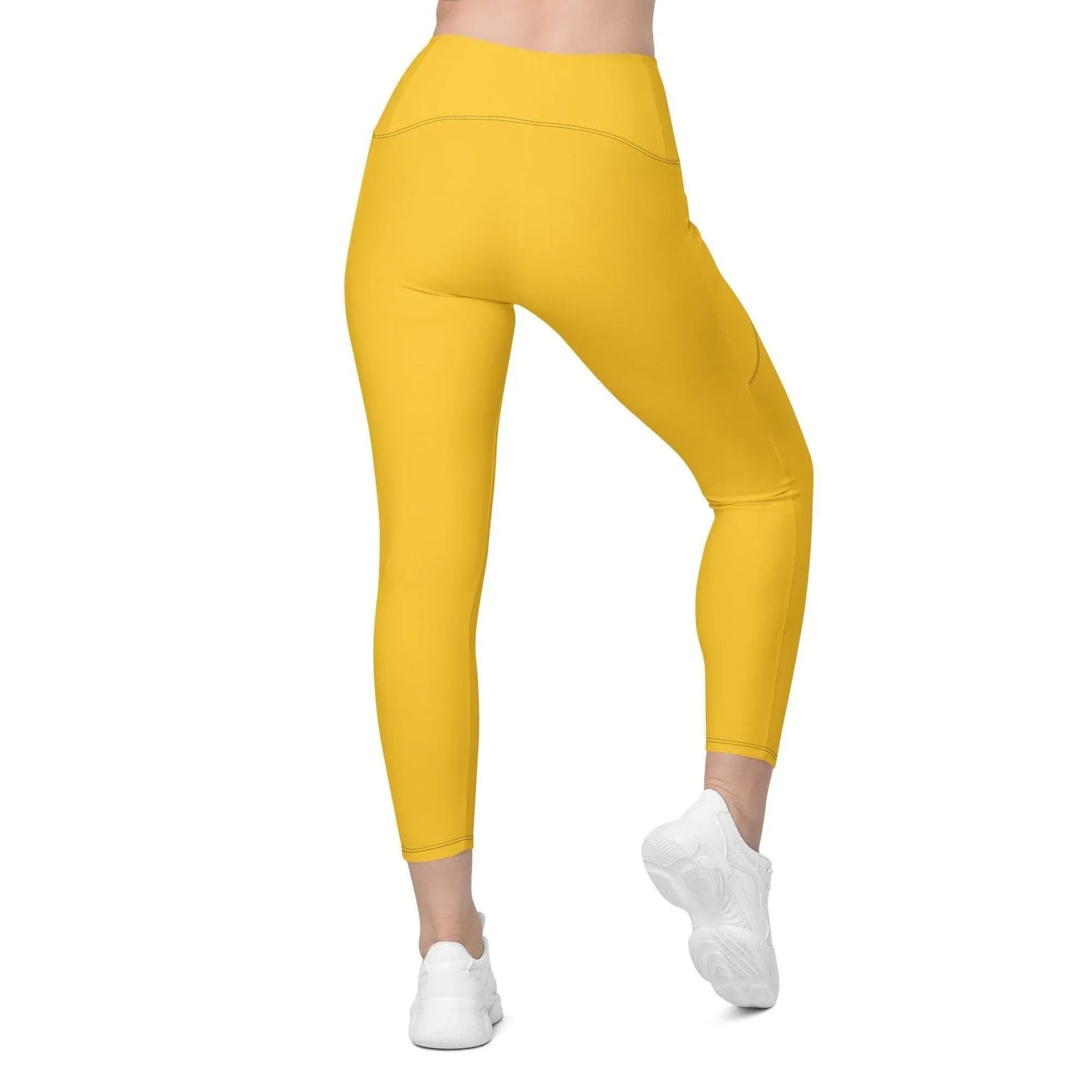 gelbe-damen-v-bund-leggings-mit-taschen-v-bund-leggings-jlr-design-6 - JLR Design