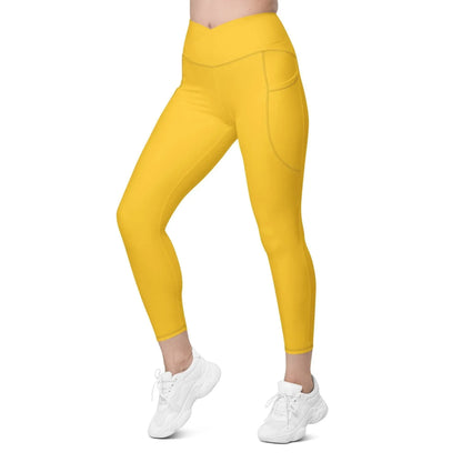 gelbe-damen-v-bund-leggings-mit-taschen-v-bund-leggings-jlr-design-7 - JLR Design