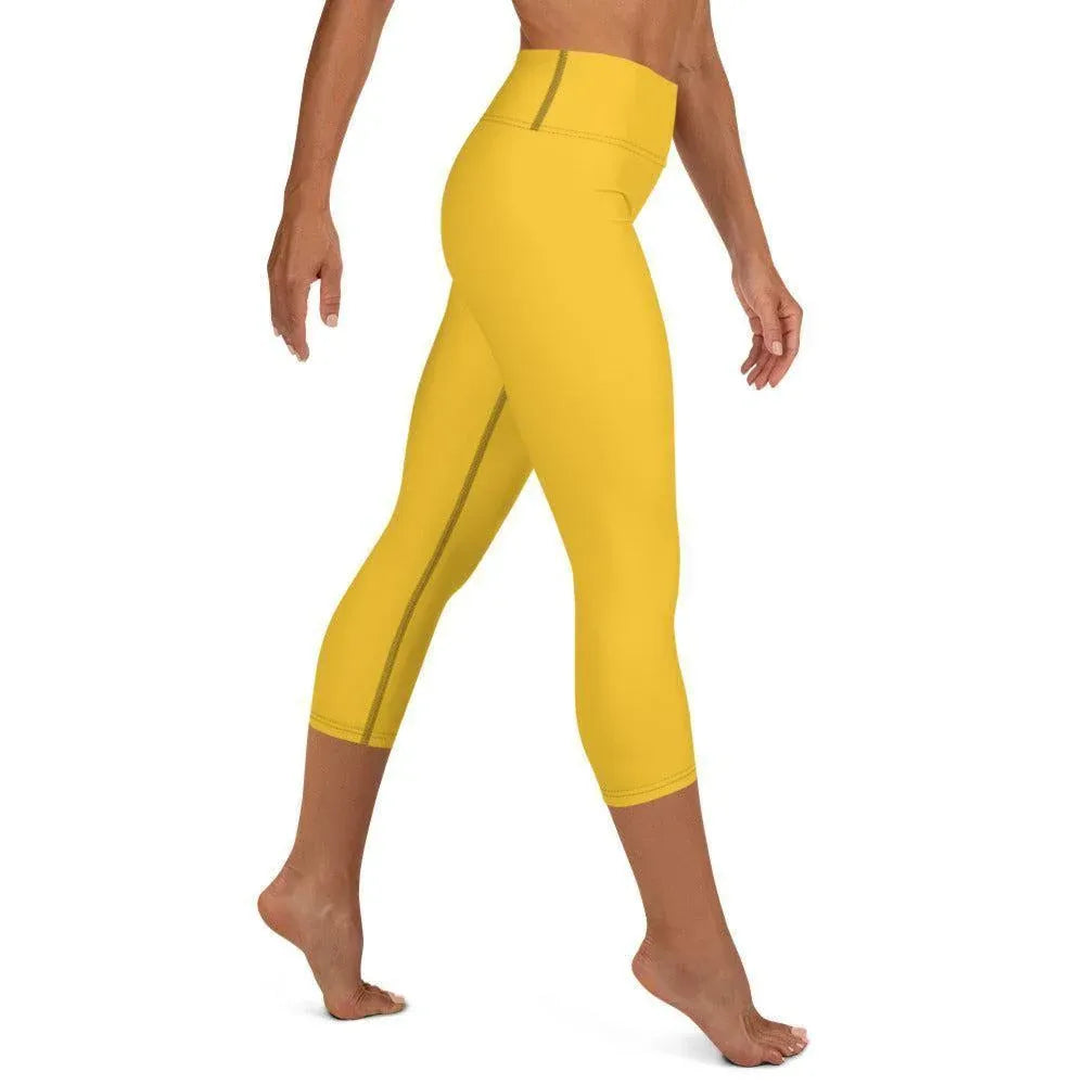 gelbe-damen-yoga-capri-leggings-yoga-capri-leggings-jlr-design-3 - JLR Design