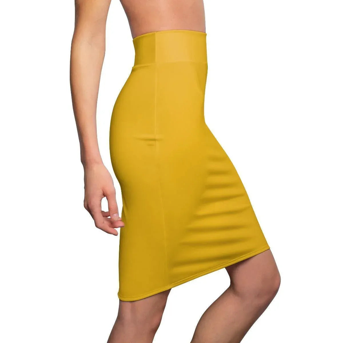 gelber-bleistiftrock-fur-damen-eleganter-mid-waist-rock-mit-stretch-komfort-bleistiftrock-jlr-design-6 - JLR Design