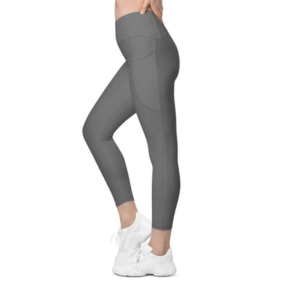 graue-damen-v-bund-leggings-mit-taschen-v-bund-leggings-jlr-design-3 - JLR Design