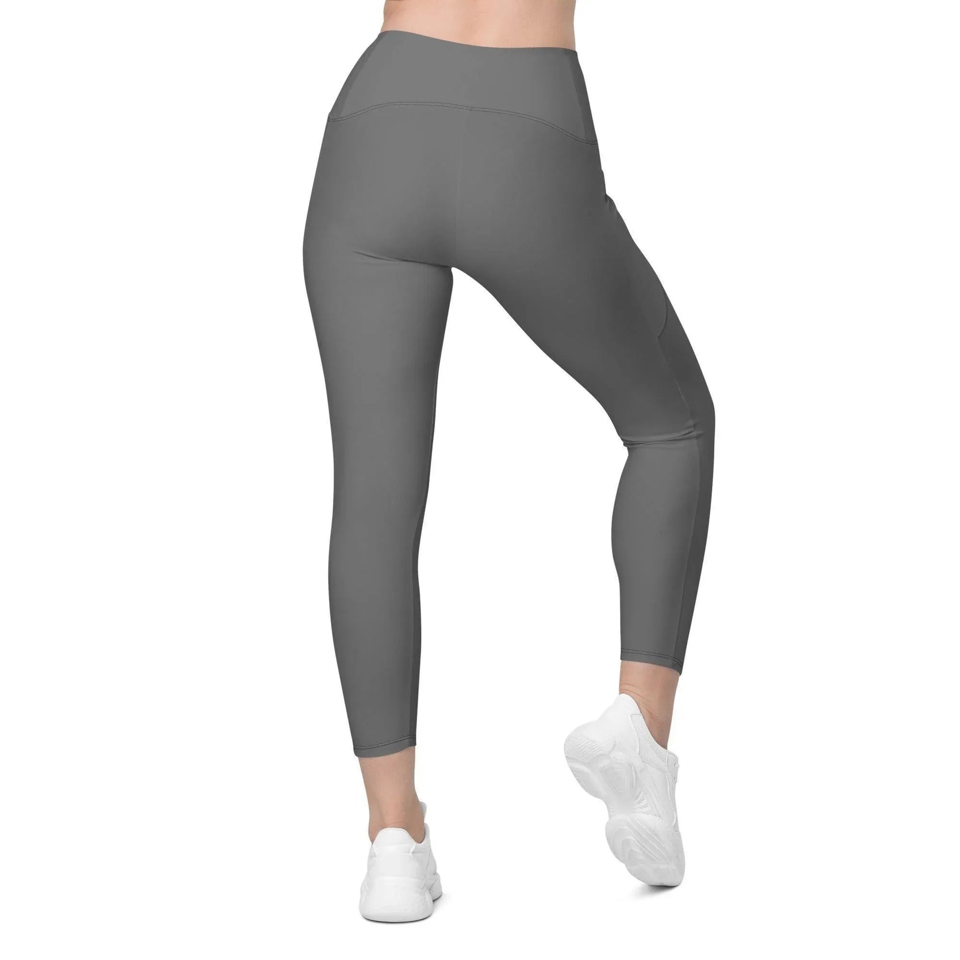 graue-damen-v-bund-leggings-mit-taschen-v-bund-leggings-jlr-design-6 - JLR Design