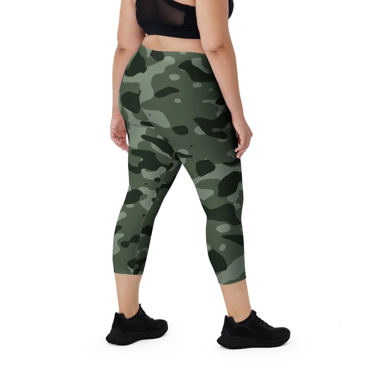 green-camouflage-damen-capri-leggings-capri-leggings-jlr-design-2 - JLR Design