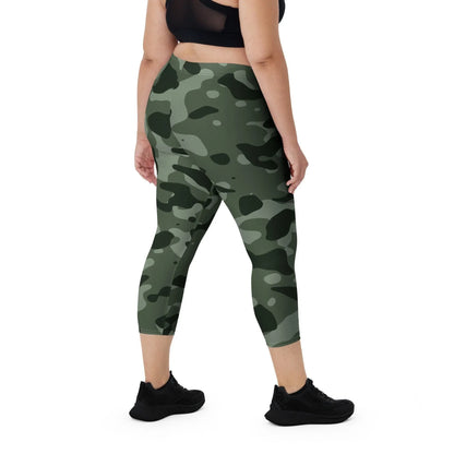 green-camouflage-damen-capri-leggings-capri-leggings-jlr-design-2 - JLR Design