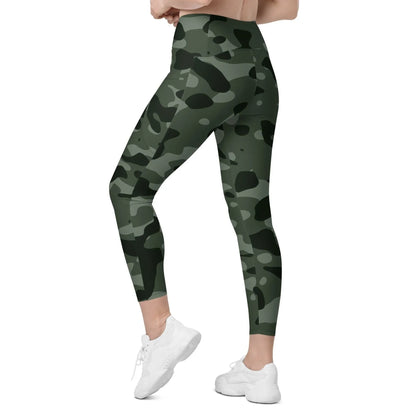 green-camouflage-damen-v-bund-leggings-mit-taschen-v-bund-leggings-jlr-design-1 - JLR Design