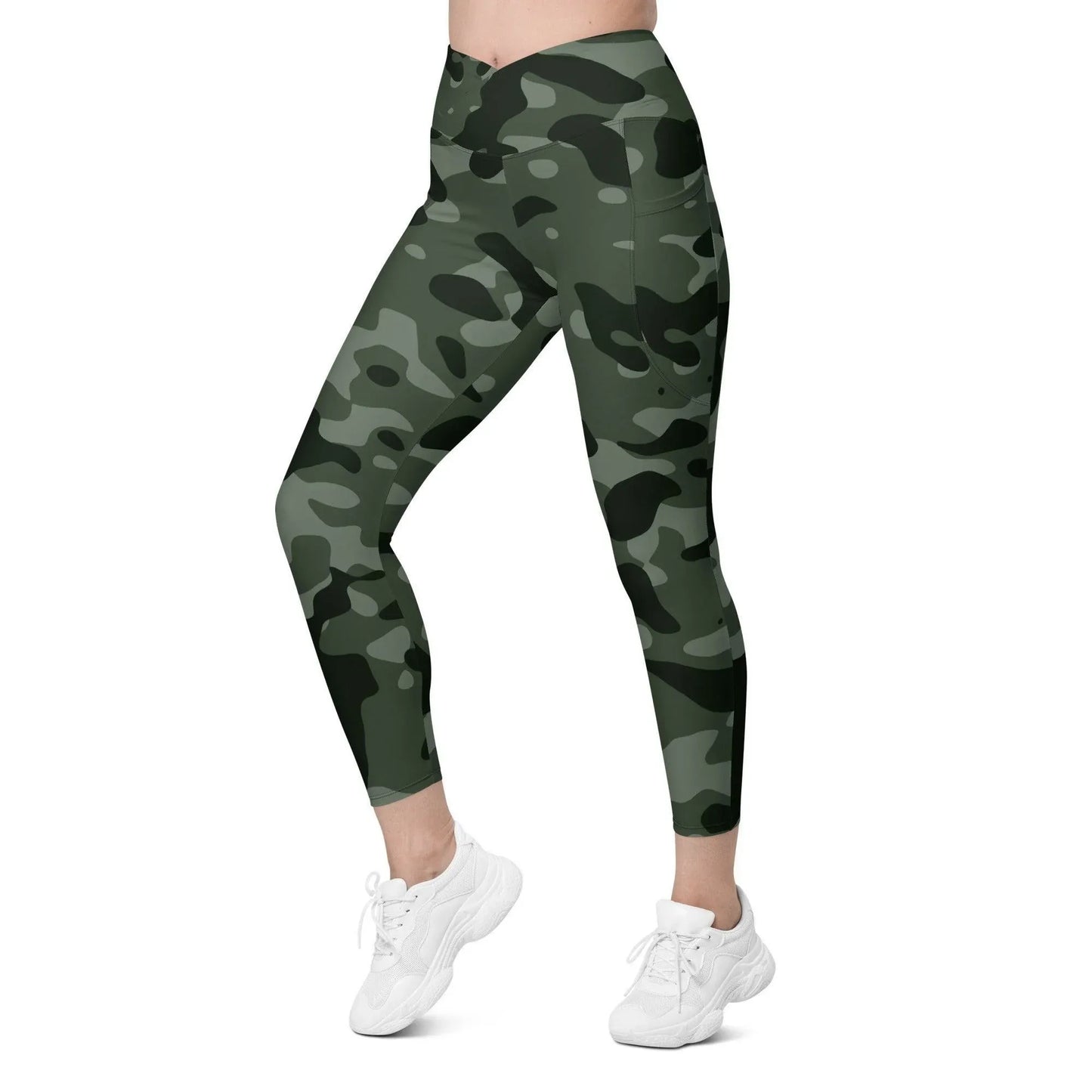 green-camouflage-damen-v-bund-leggings-mit-taschen-v-bund-leggings-jlr-design-7 - JLR Design