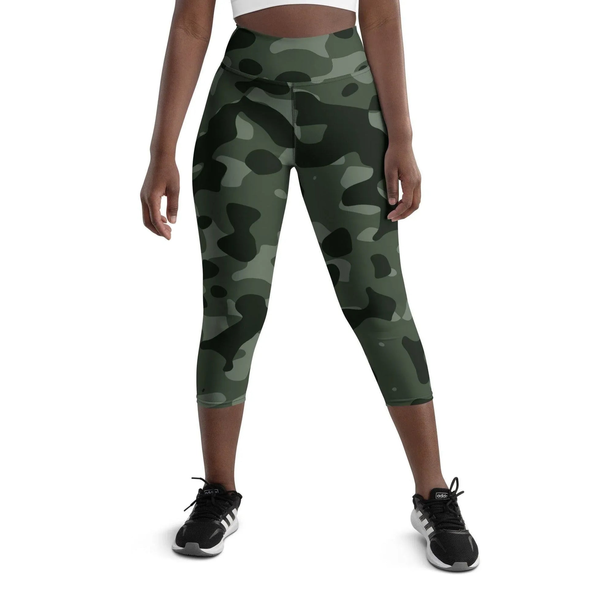 green-camouflage-damen-yoga-capri-leggings-yoga-capri-leggings-jlr-design-2 - JLR Design