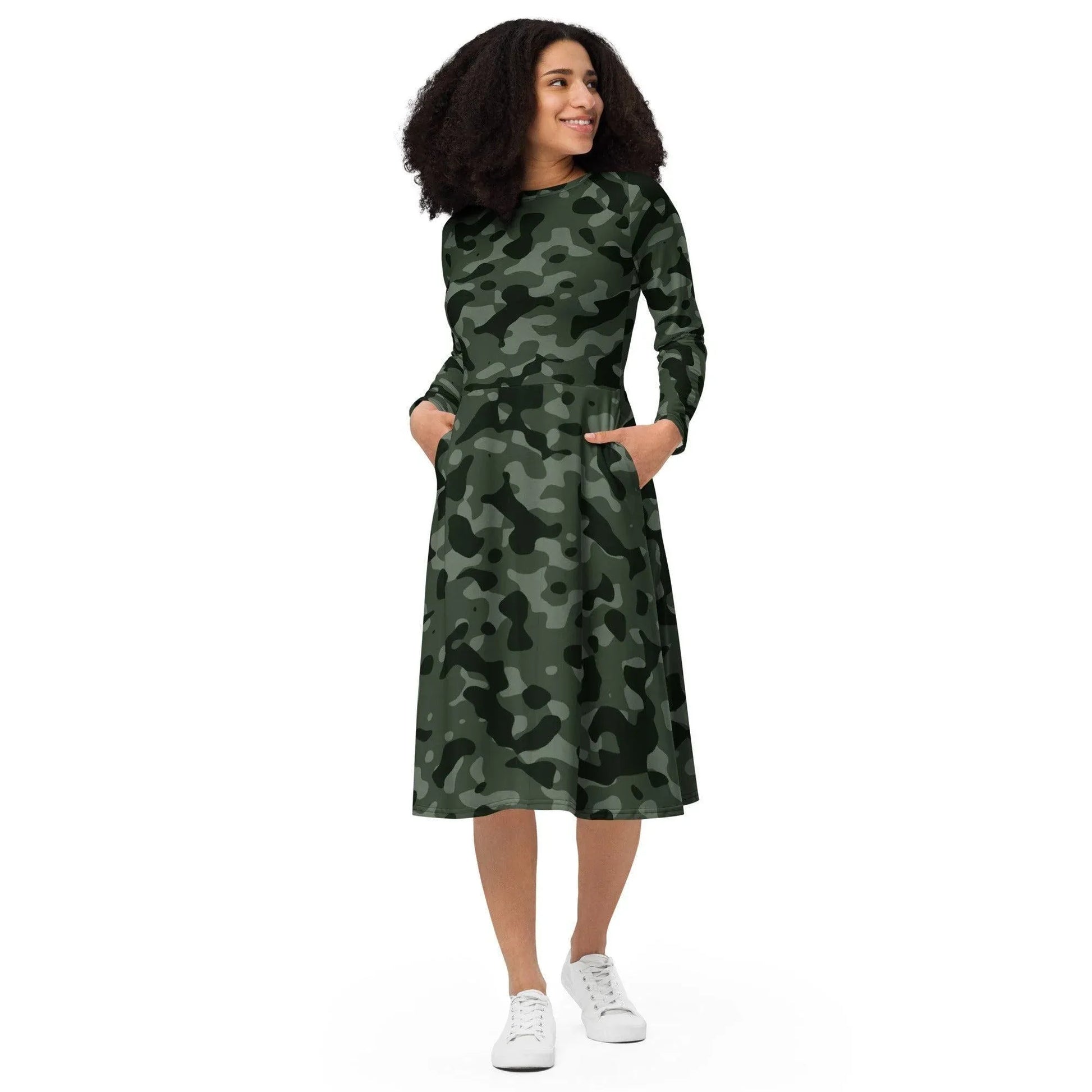 green-camouflage-langarmliges-midikleid-midikleid-jlr-design-2 - JLR Design