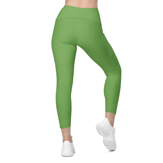 grune-damen-v-bund-leggings-mit-taschen-v-bund-leggings-jlr-design-1 - JLR Design