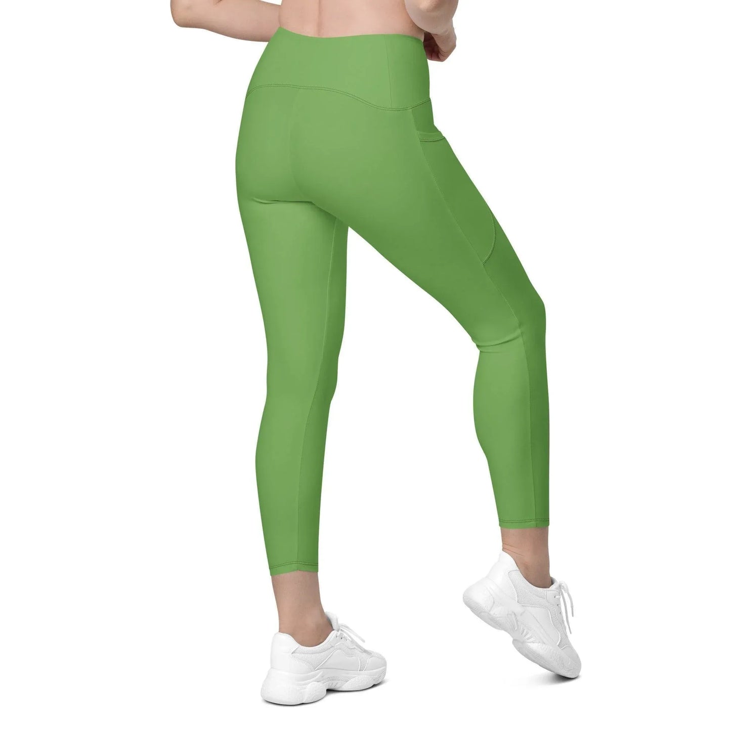 grune-damen-v-bund-leggings-mit-taschen-v-bund-leggings-jlr-design-3 - JLR Design