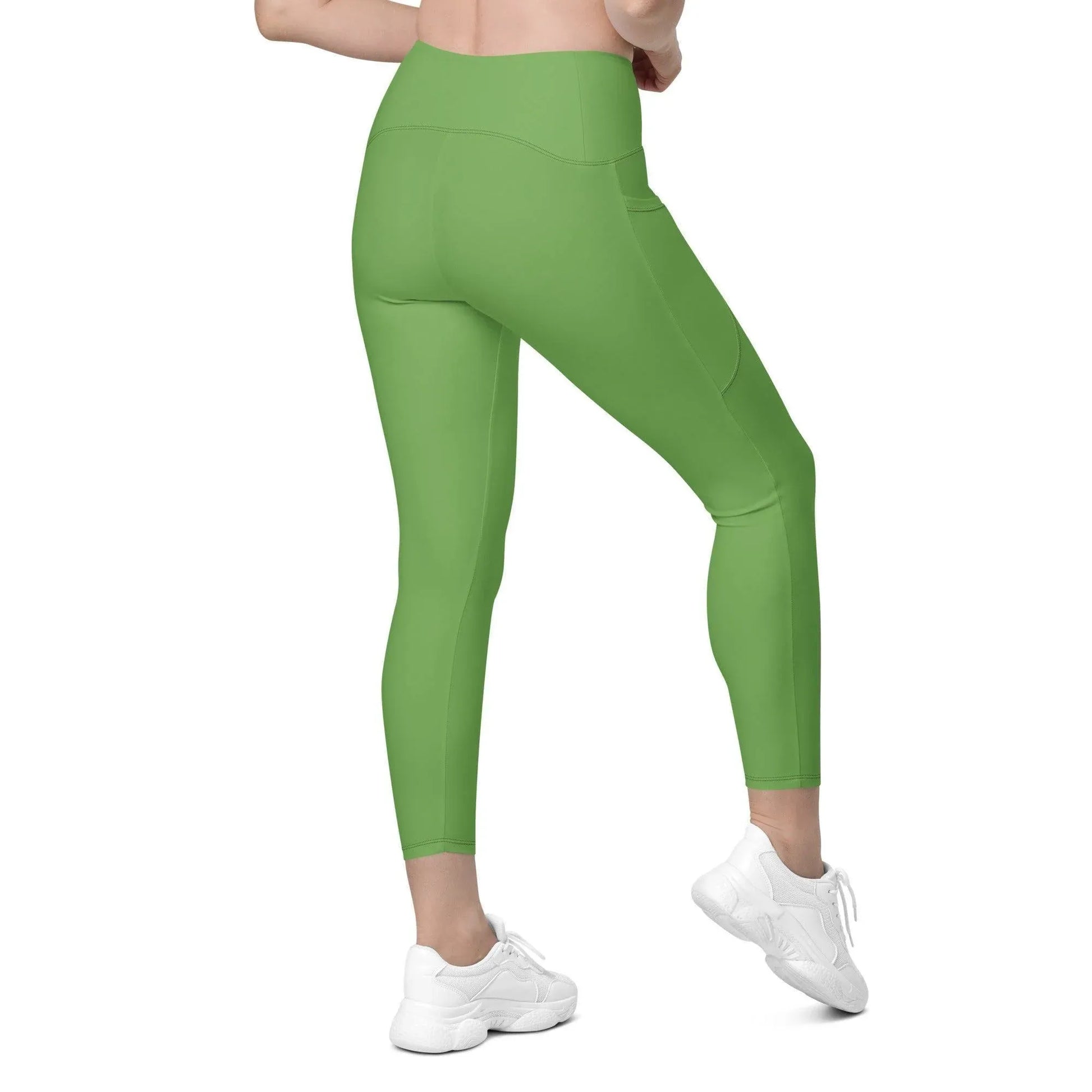 grune-damen-v-bund-leggings-mit-taschen-v-bund-leggings-jlr-design-3 - JLR Design