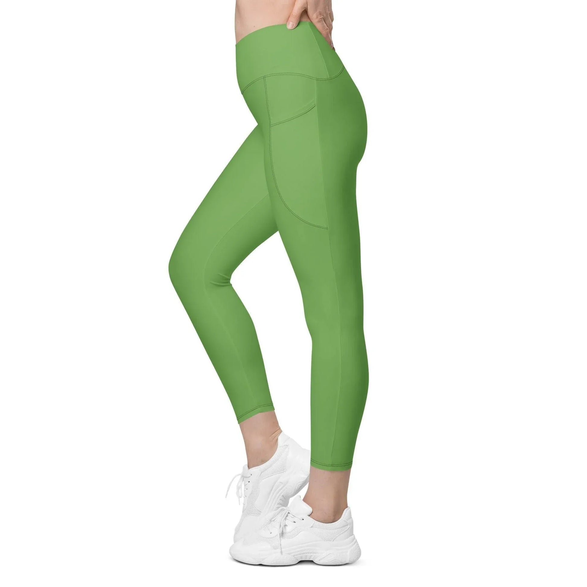 grune-damen-v-bund-leggings-mit-taschen-v-bund-leggings-jlr-design-4 - JLR Design