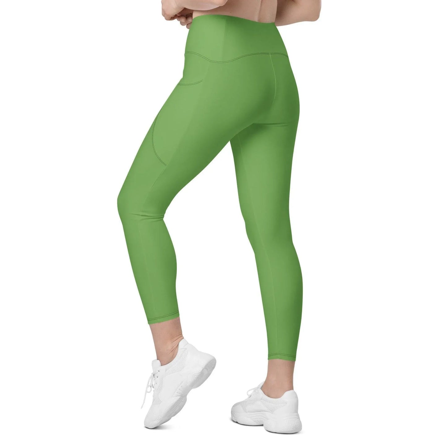 grune-damen-v-bund-leggings-mit-taschen-v-bund-leggings-jlr-design-5 - JLR Design