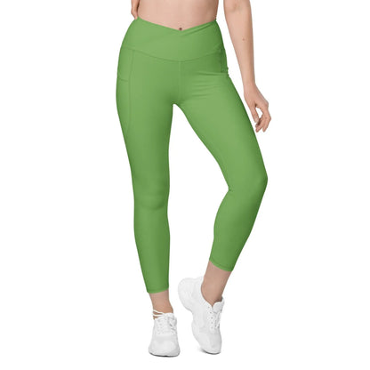 grune-damen-v-bund-leggings-mit-taschen-v-bund-leggings-jlr-design-6 - JLR Design