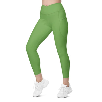 grune-damen-v-bund-leggings-mit-taschen-v-bund-leggings-jlr-design-7 - JLR Design