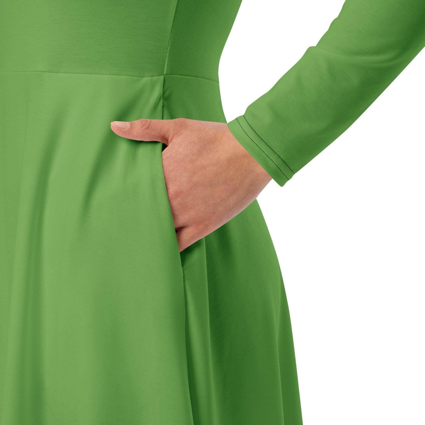 grunes-langarmliges-midikleid-midikleid-jlr-design-3 - JLR Design