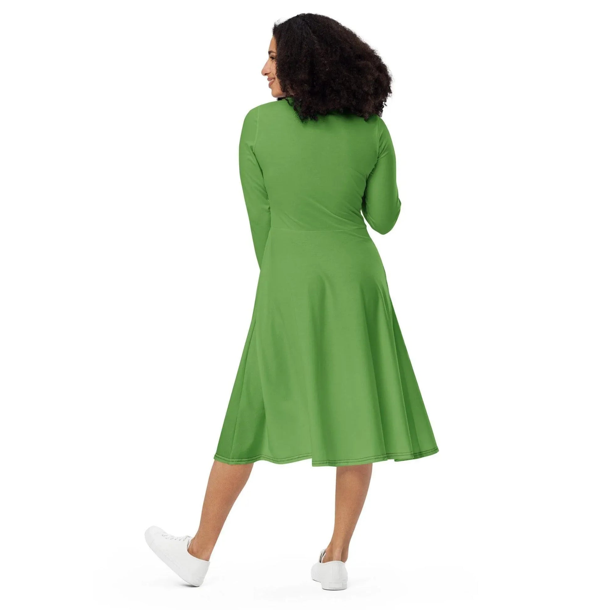 grunes-langarmliges-midikleid-midikleid-jlr-design-4 - JLR Design