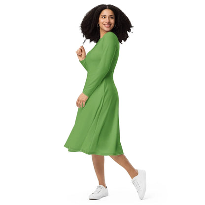 grunes-langarmliges-midikleid-midikleid-jlr-design-6 - JLR Design