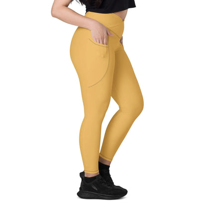 harvest-gold-damen-v-bund-leggings-mit-taschen-v-bund-leggings-jlr-design-2 - JLR Design