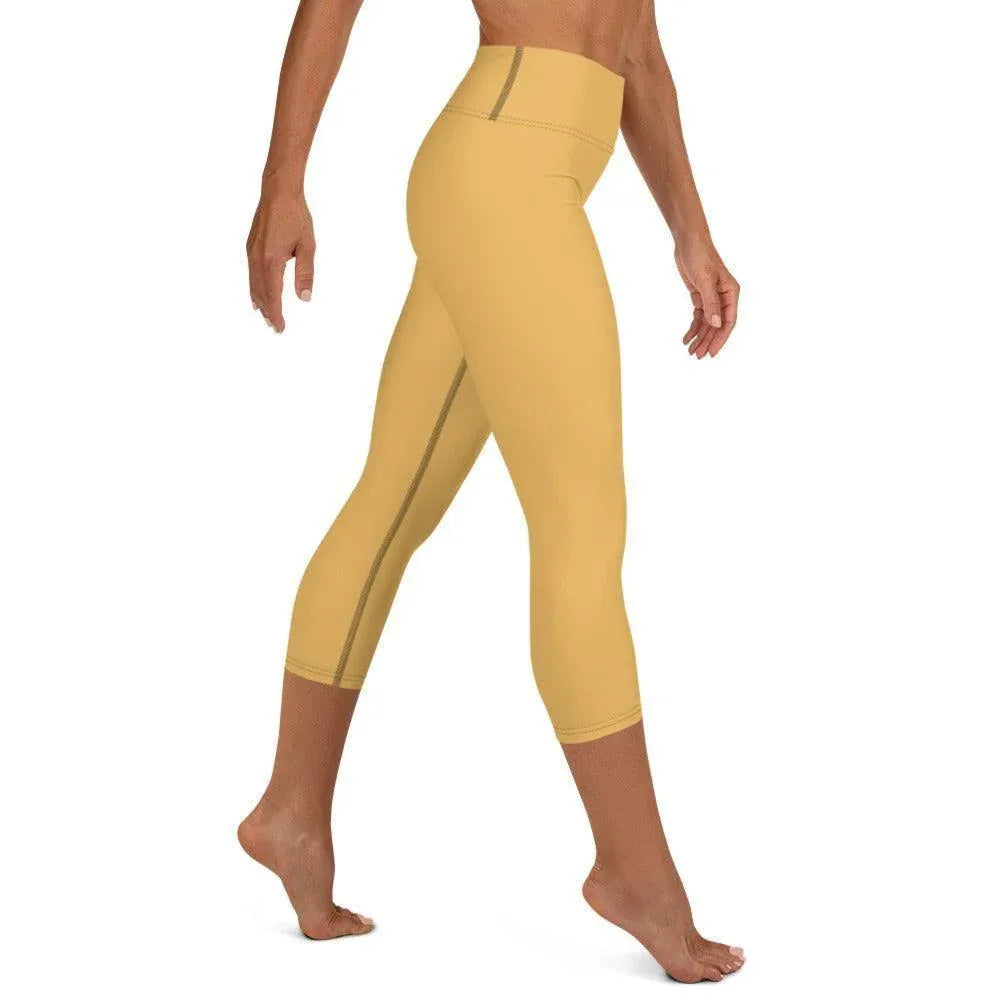 harvest-gold-damen-yoga-capri-leggings-yoga-capri-leggings-jlr-design-1 - JLR Design
