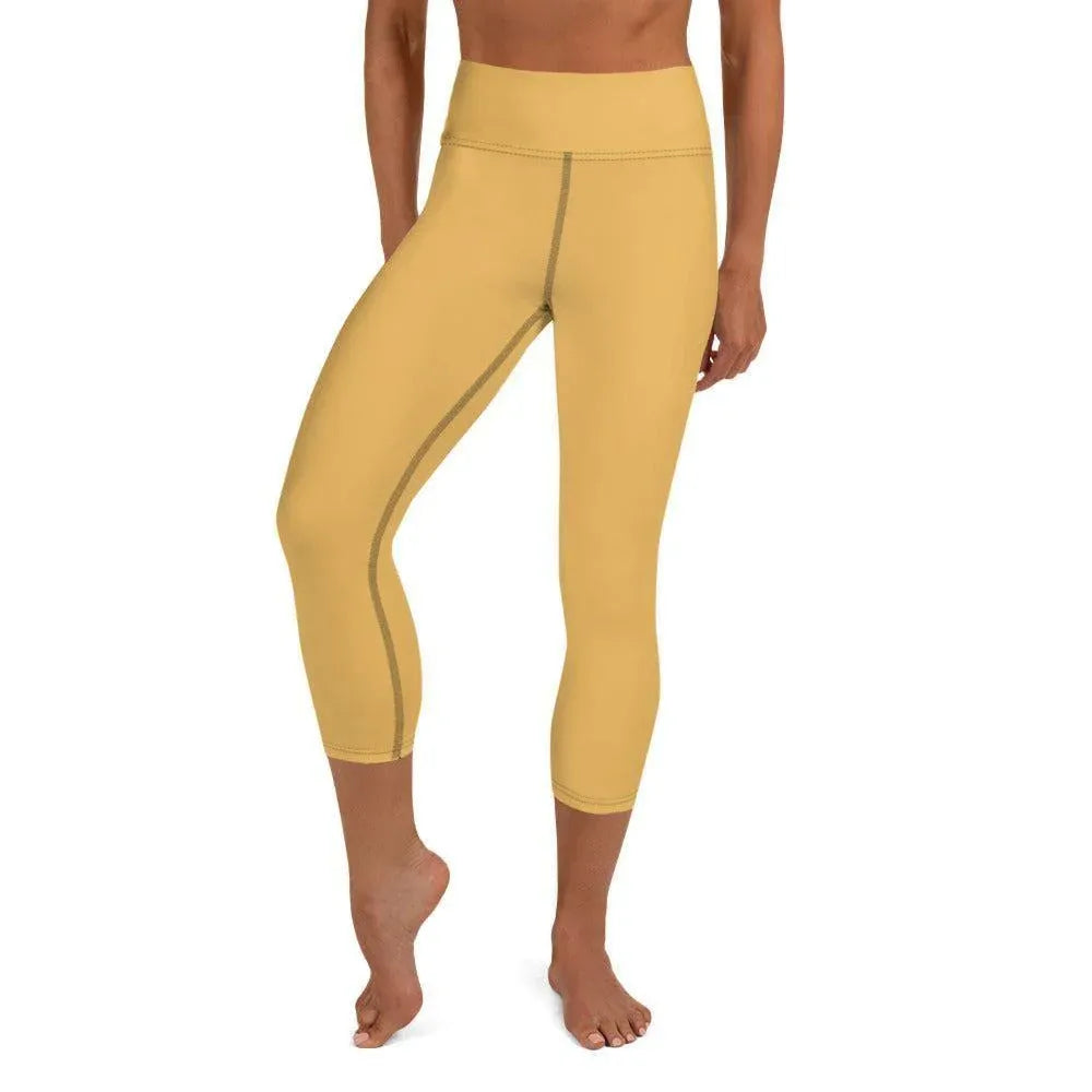 harvest-gold-damen-yoga-capri-leggings-yoga-capri-leggings-jlr-design-2 - JLR Design
