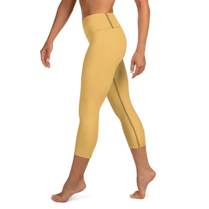 harvest-gold-damen-yoga-capri-leggings-yoga-capri-leggings-jlr-design-3 - JLR Design