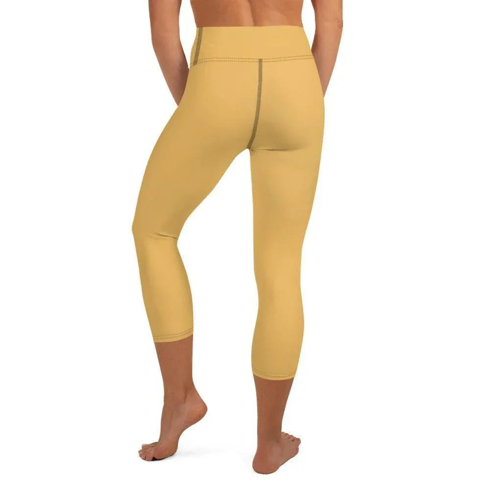 harvest-gold-damen-yoga-capri-leggings-yoga-capri-leggings-jlr-design-4 - JLR Design