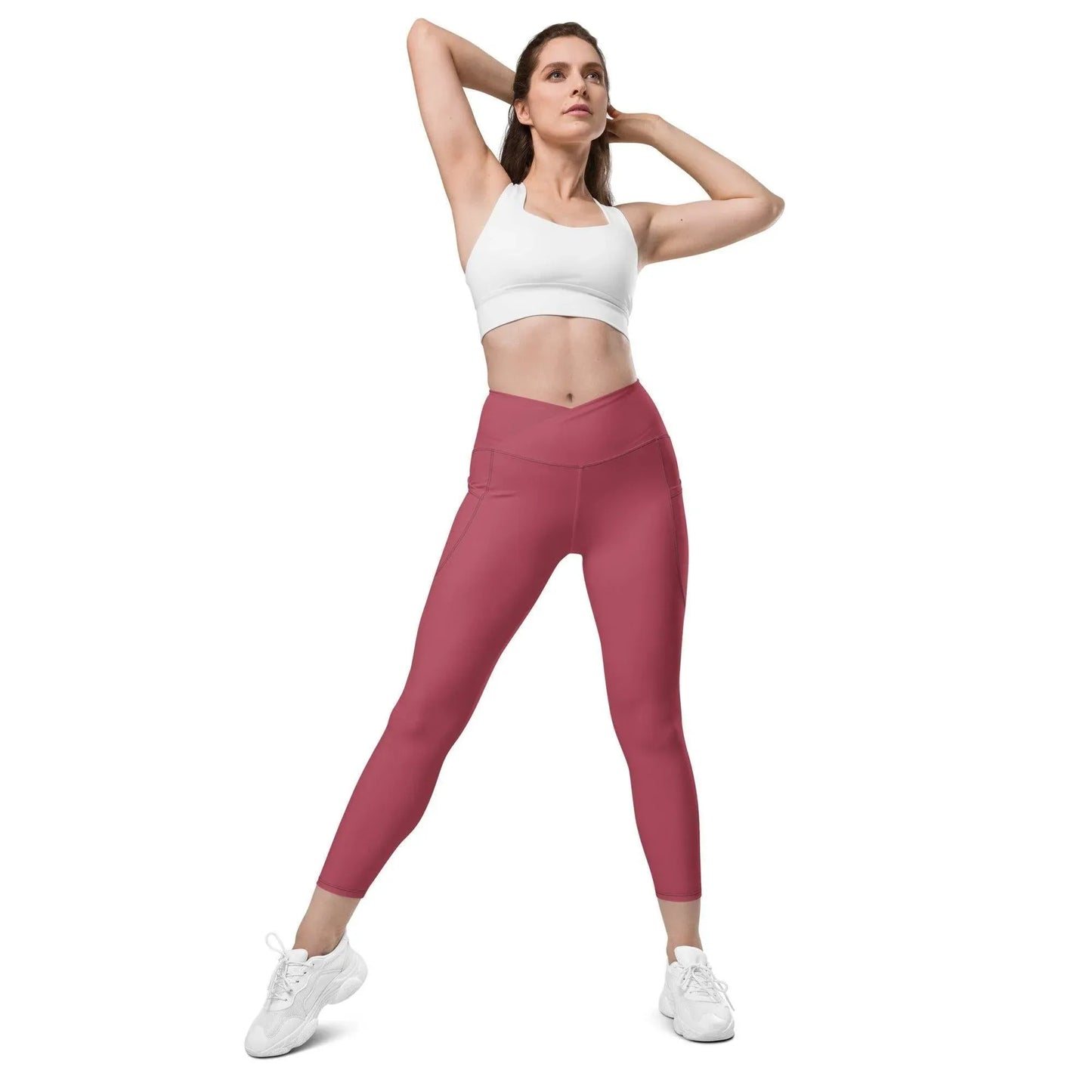 hippie-pink-damen-v-bund-leggings-mit-taschen-v-bund-leggings-jlr-design-1 - JLR Design