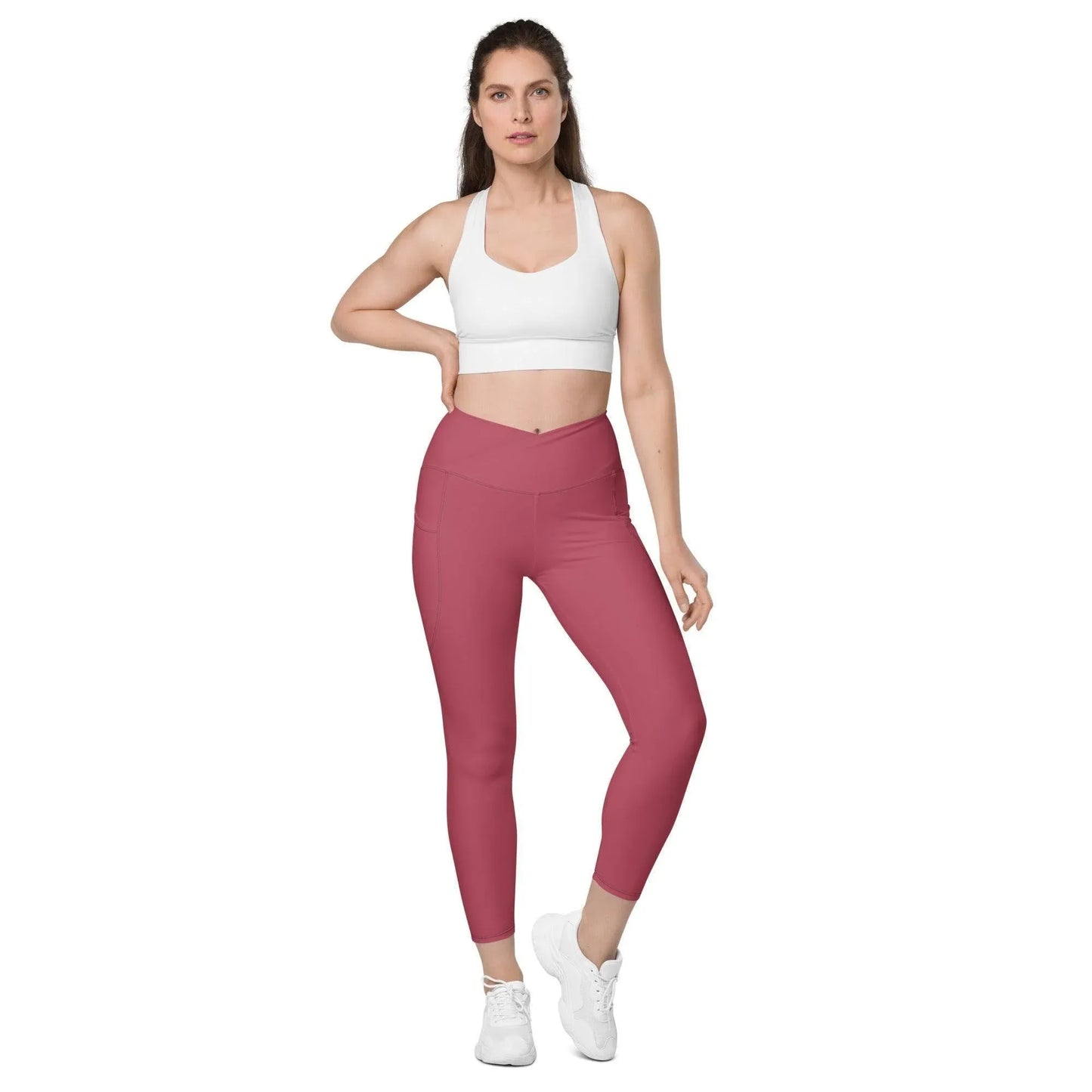 hippie-pink-damen-v-bund-leggings-mit-taschen-v-bund-leggings-jlr-design-7 - JLR Design