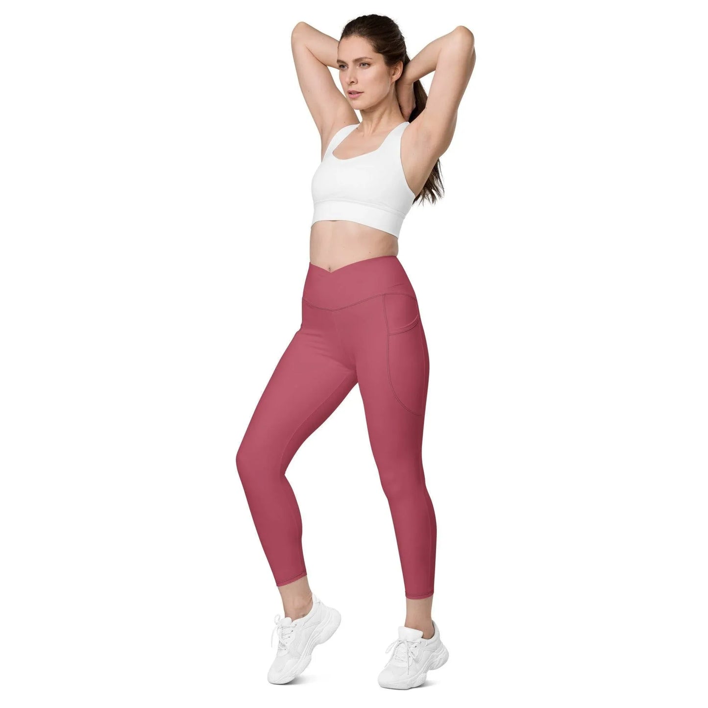 hippie-pink-damen-v-bund-leggings-mit-taschen-v-bund-leggings-jlr-design-9 - JLR Design