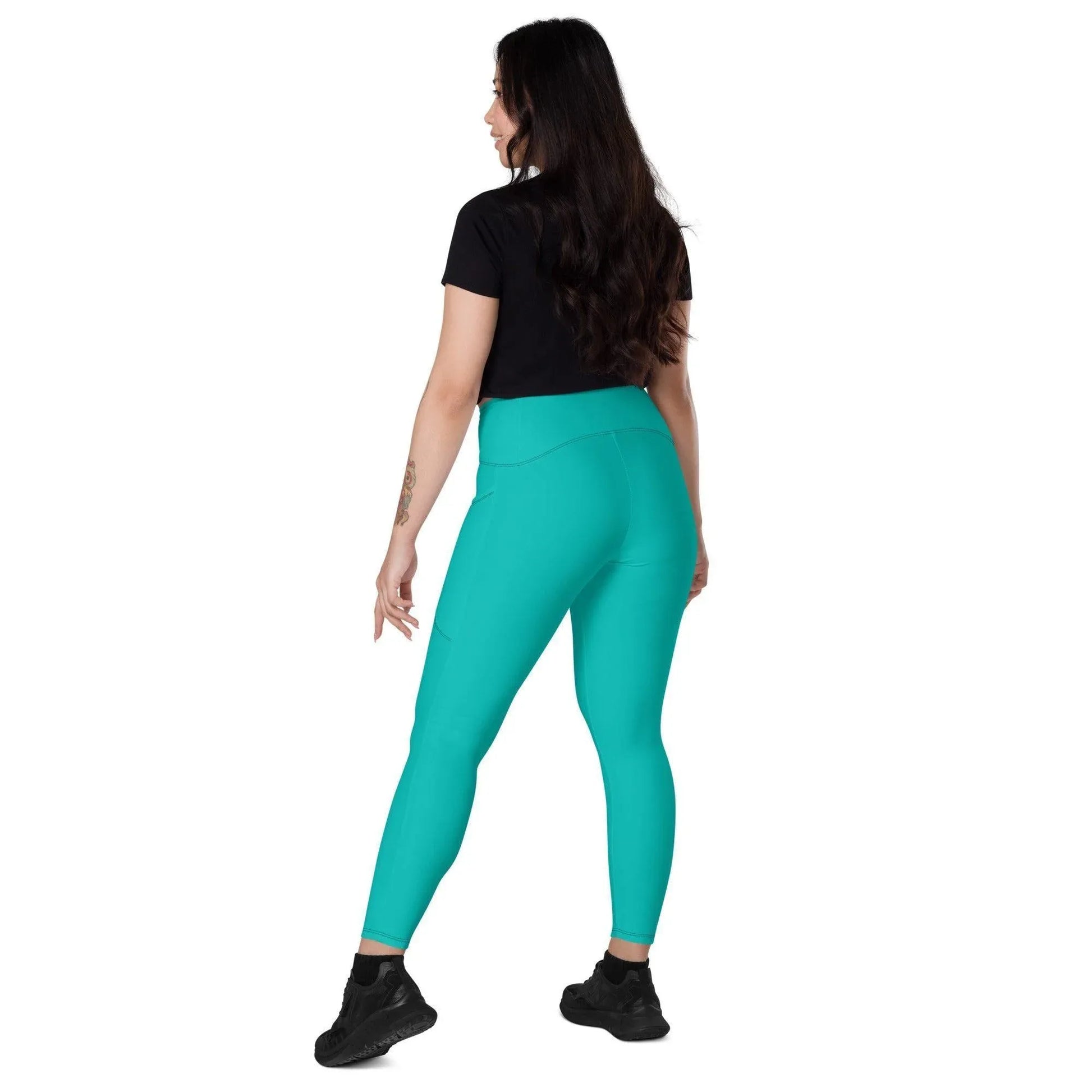 iris-blue-damen-v-bund-leggings-mit-taschen-v-bund-leggings-jlr-design-5 - JLR Design