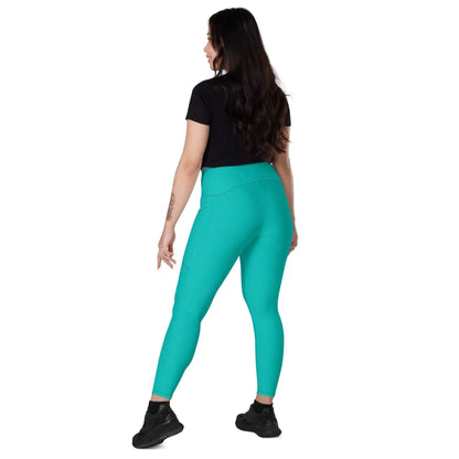 iris-blue-damen-v-bund-leggings-mit-taschen-v-bund-leggings-jlr-design-5 - JLR Design