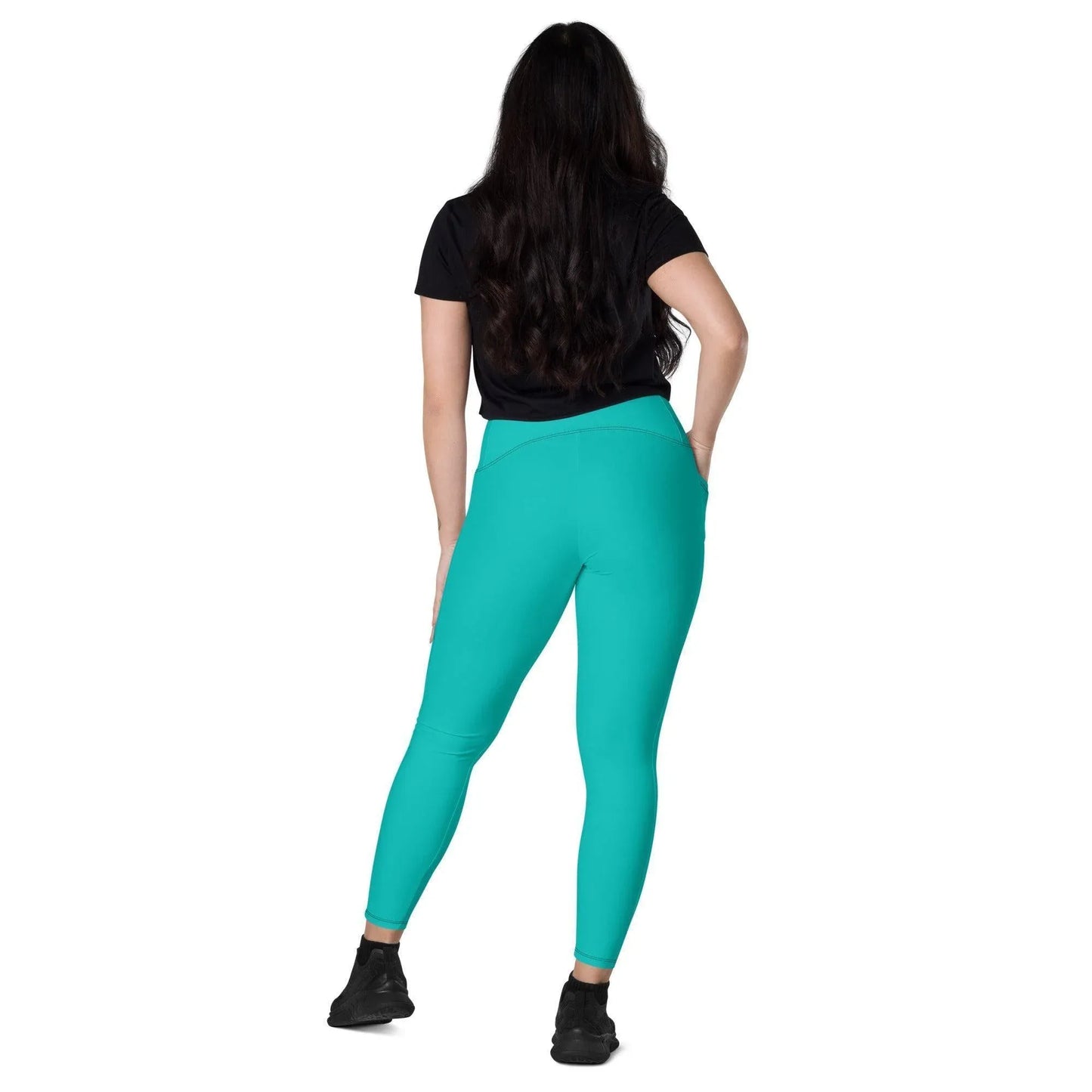 iris-blue-damen-v-bund-leggings-mit-taschen-v-bund-leggings-jlr-design-7 - JLR Design