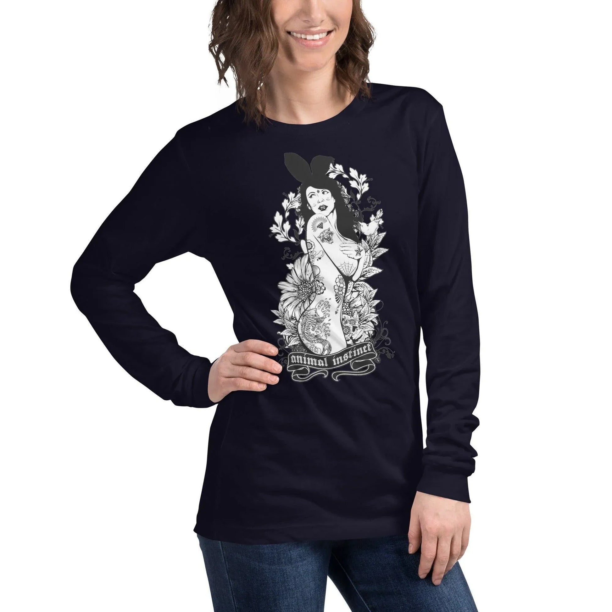langarmeliges-animal-instinct-t-shirt-langarmshirt-jlr-design-10 - JLR Design