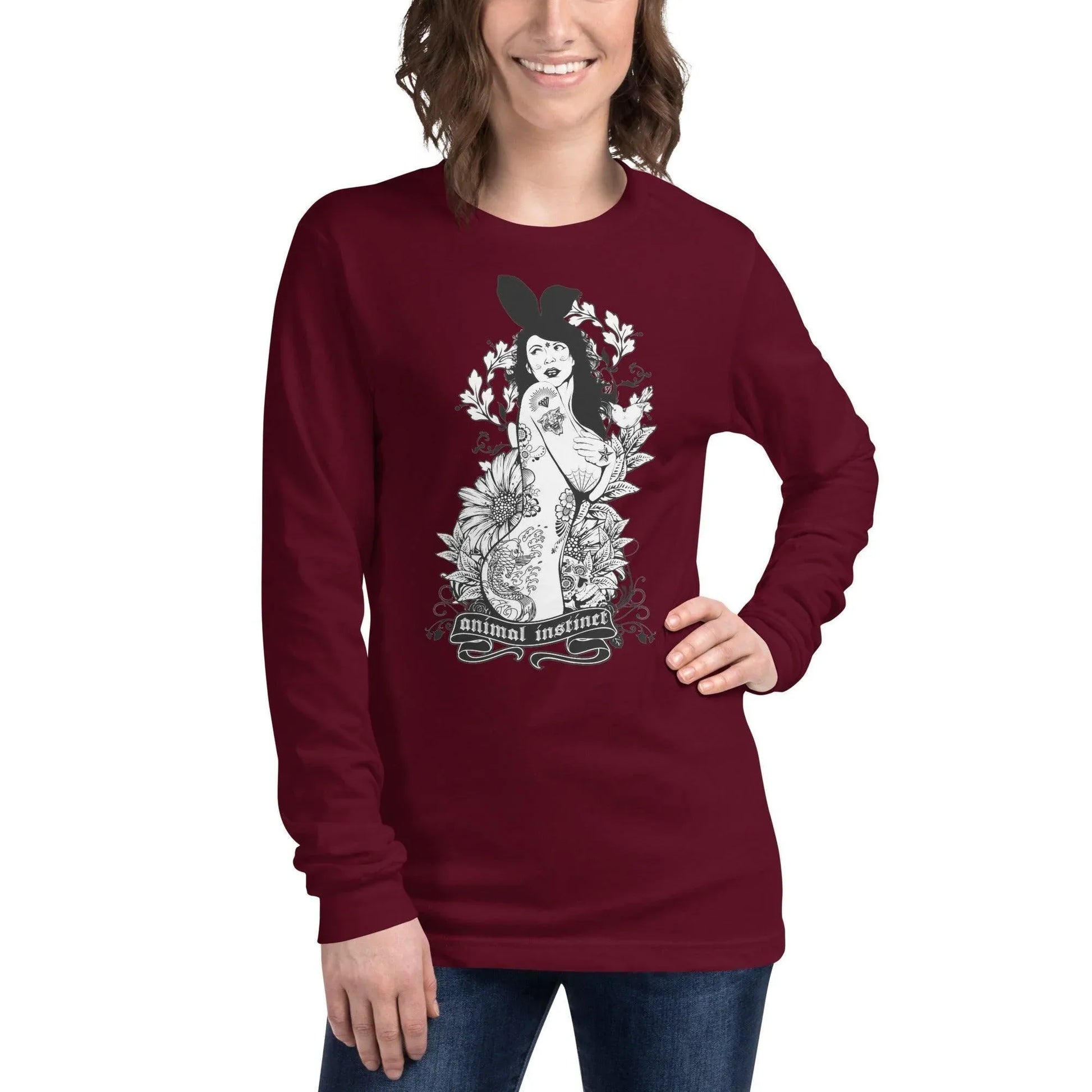 langarmeliges-animal-instinct-t-shirt-langarmshirt-jlr-design-11 - JLR Design