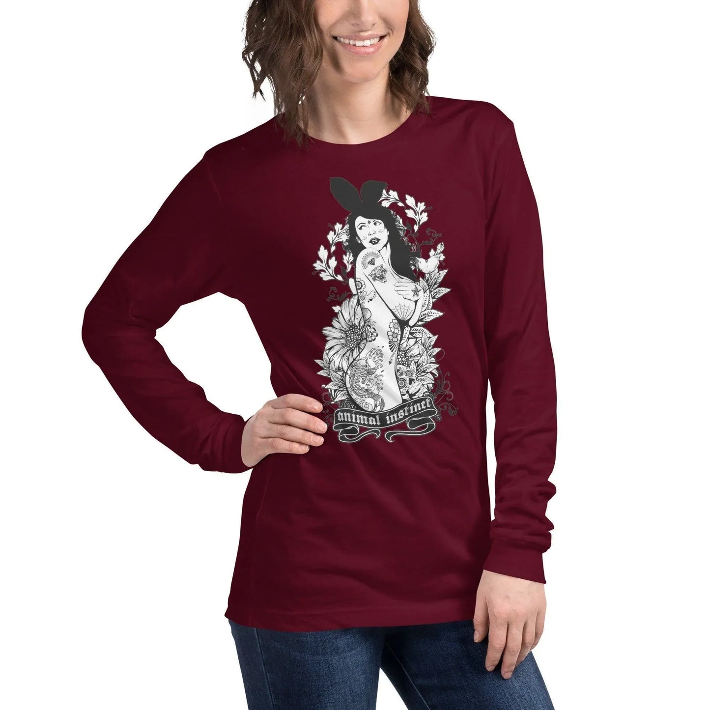 langarmeliges-animal-instinct-t-shirt-langarmshirt-jlr-design-12 - JLR Design