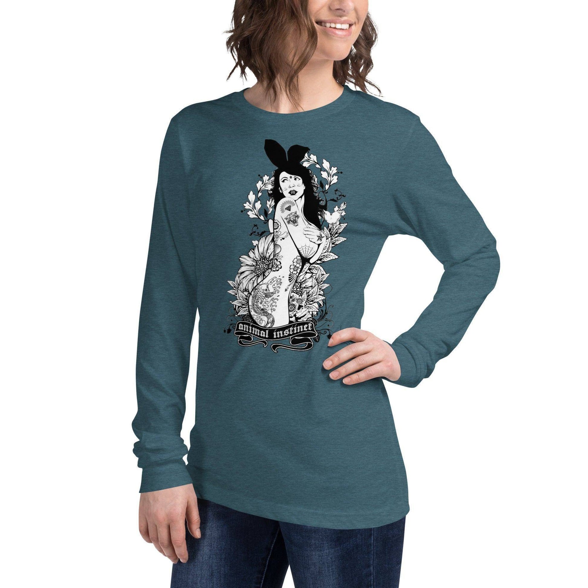 langarmeliges-animal-instinct-t-shirt-langarmshirt-jlr-design-29 - JLR Design
