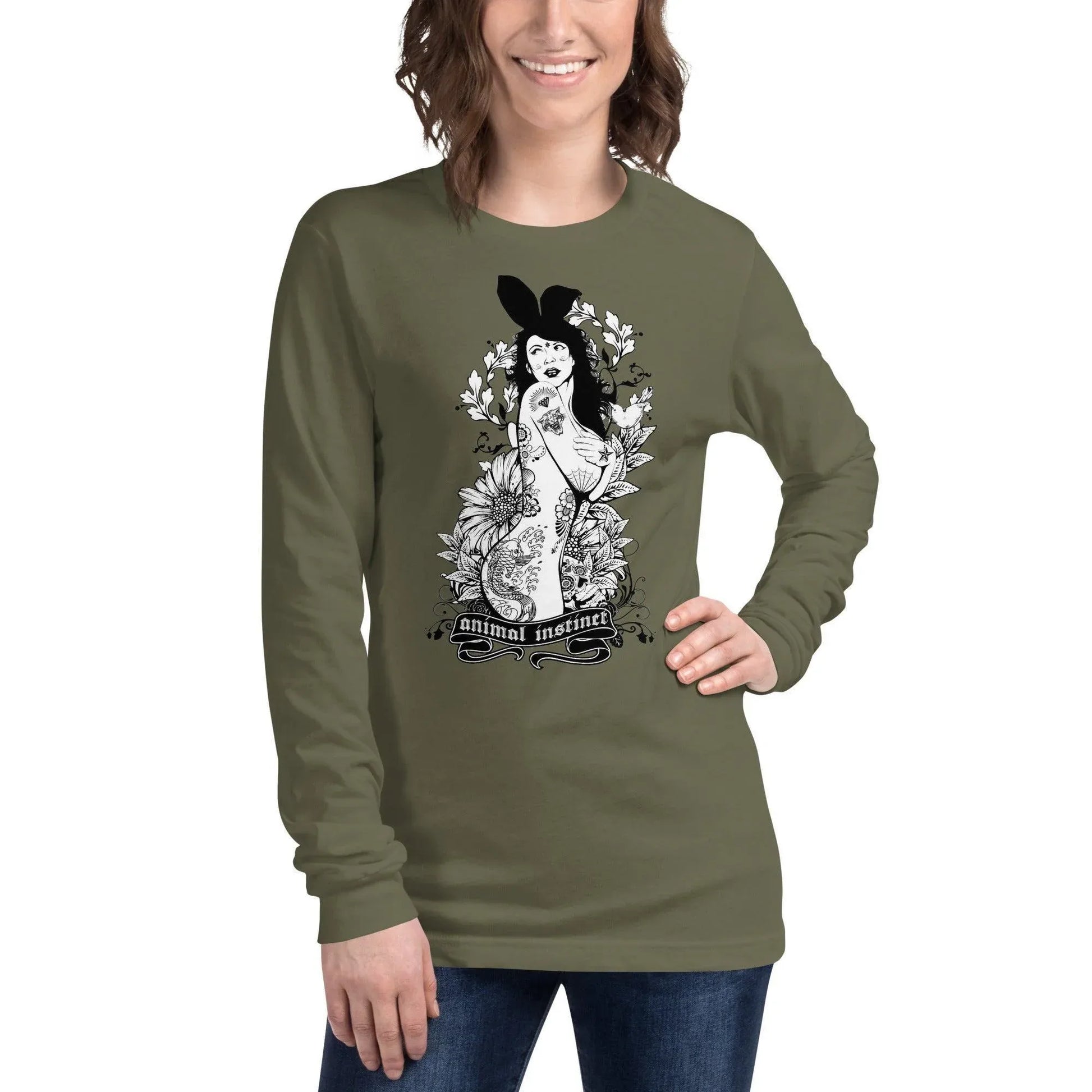 langarmeliges-animal-instinct-t-shirt-langarmshirt-jlr-design-31 - JLR Design