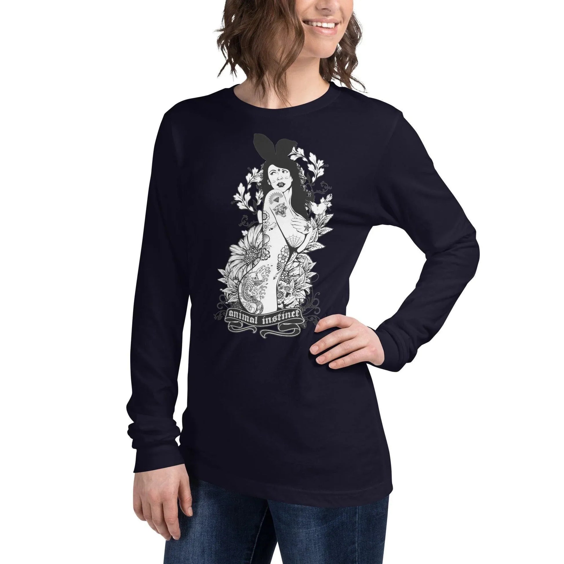 langarmeliges-animal-instinct-t-shirt-langarmshirt-jlr-design-9 - JLR Design