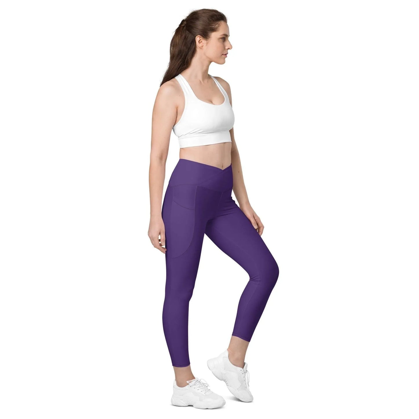 lila-damen-v-bund-leggings-mit-taschen-v-bund-leggings-jlr-design-2 - JLR Design