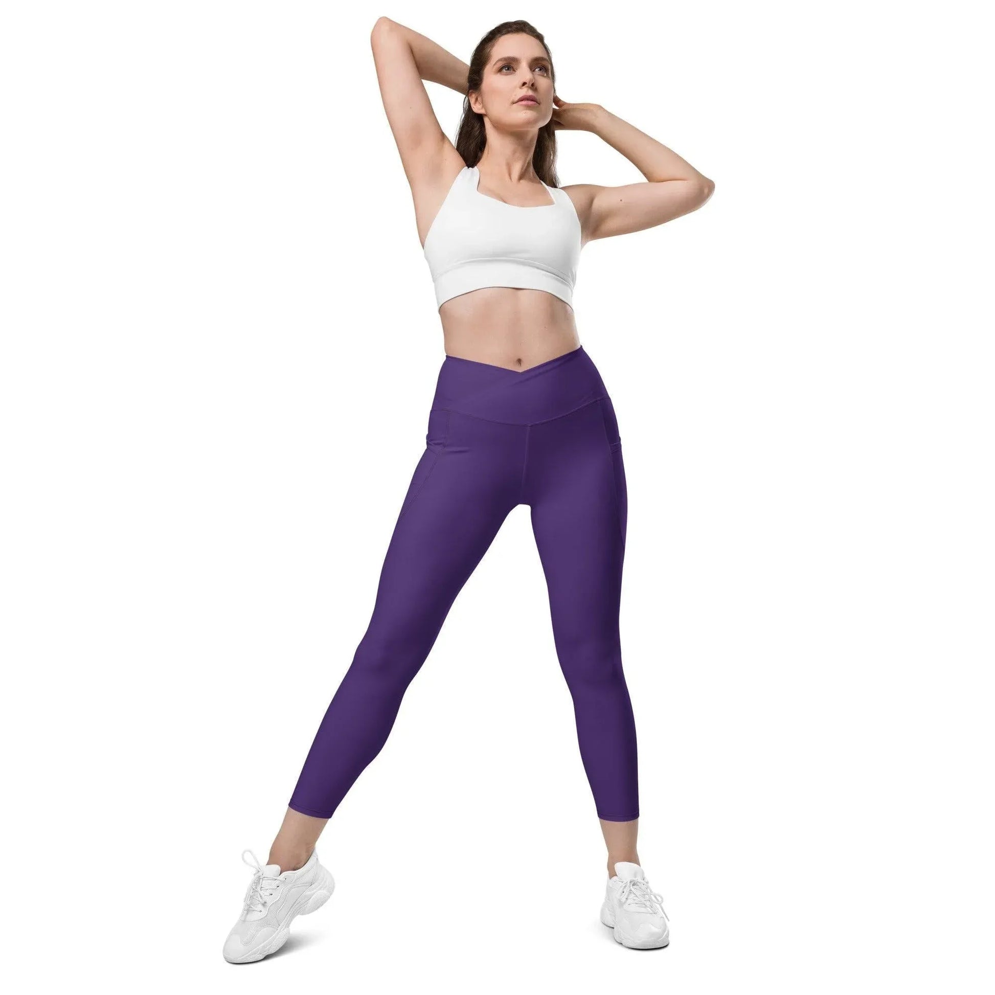 lila-damen-v-bund-leggings-mit-taschen-v-bund-leggings-jlr-design-3 - JLR Design