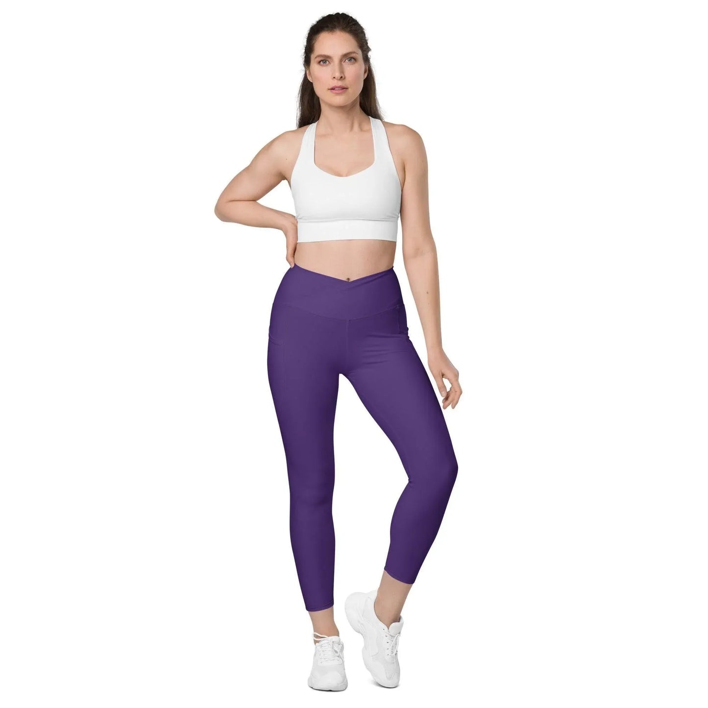 lila-damen-v-bund-leggings-mit-taschen-v-bund-leggings-jlr-design-7 - JLR Design