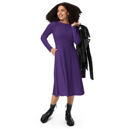 lila-langarmliges-midikleid-midikleid-jlr-design-1 - JLR Design