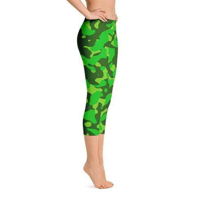 lime-green-camouflage-damen-capri-leggings-capri-leggings-jlr-design-1 - JLR Design