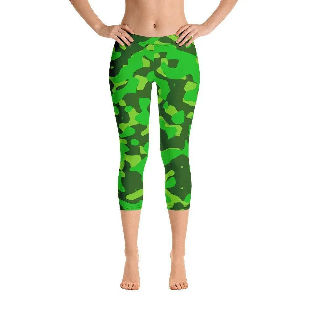 lime-green-camouflage-damen-capri-leggings-capri-leggings-jlr-design-3 - JLR Design