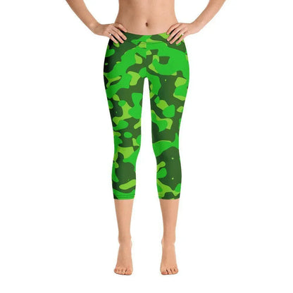 lime-green-camouflage-damen-capri-leggings-capri-leggings-jlr-design-3 - JLR Design