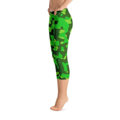 lime-green-camouflage-damen-capri-leggings-capri-leggings-jlr-design-4 - JLR Design