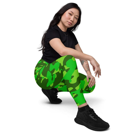 lime-green-camouflage-damen-v-bund-leggings-mit-taschen-v-bund-leggings-jlr-design-1 - JLR Design